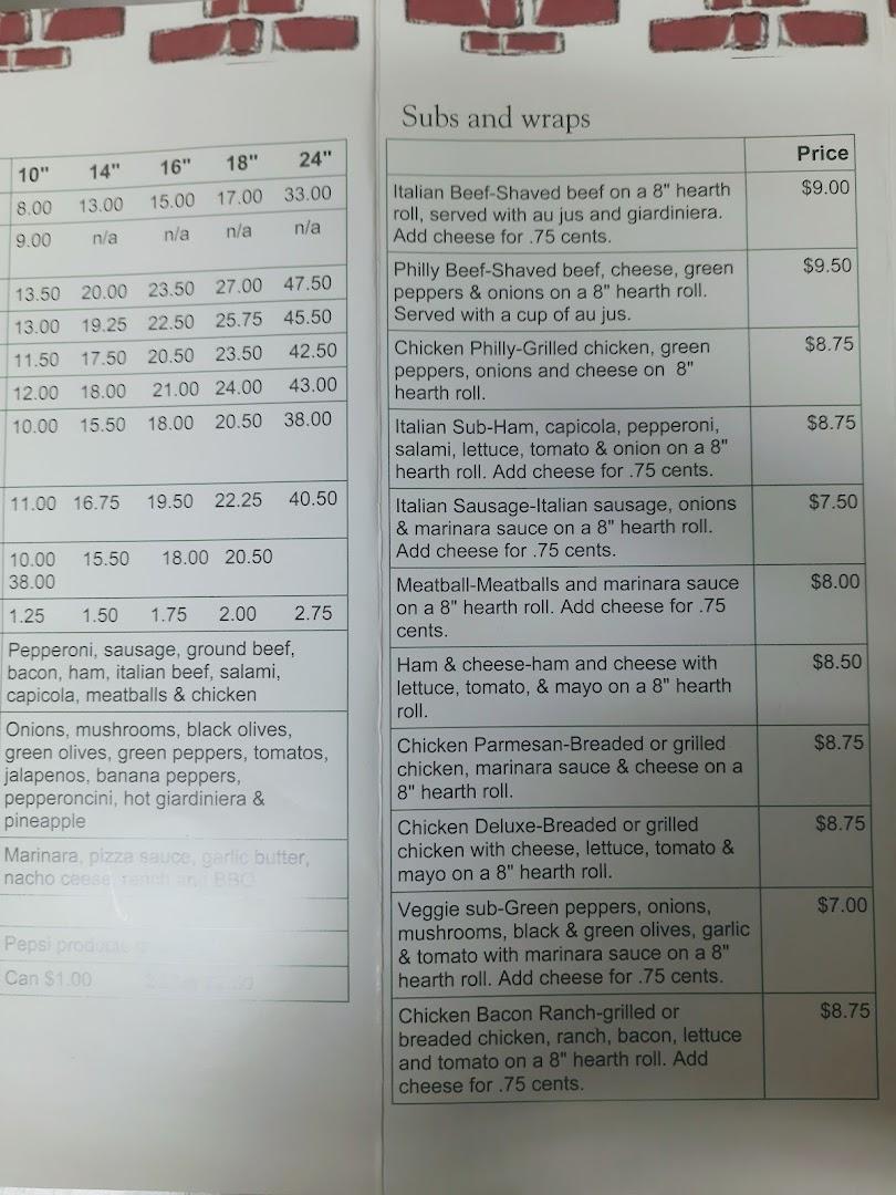 Marcello's Pizza & Subs Menu