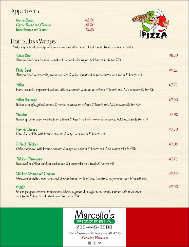 Marcello's Pizza & Subs Menu image 4